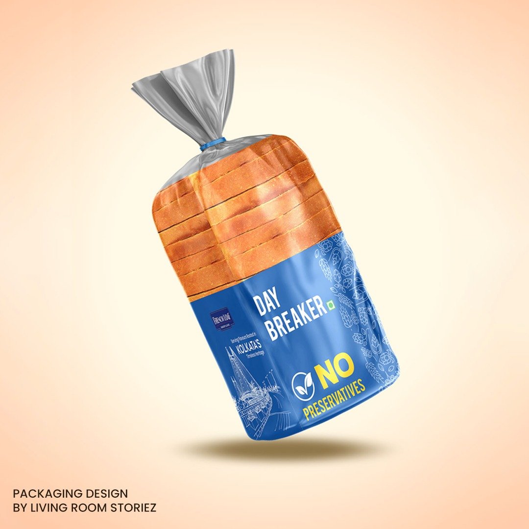 Premium French Loaf Bread Packaging Design | Day Breaker by Living Room Storiez