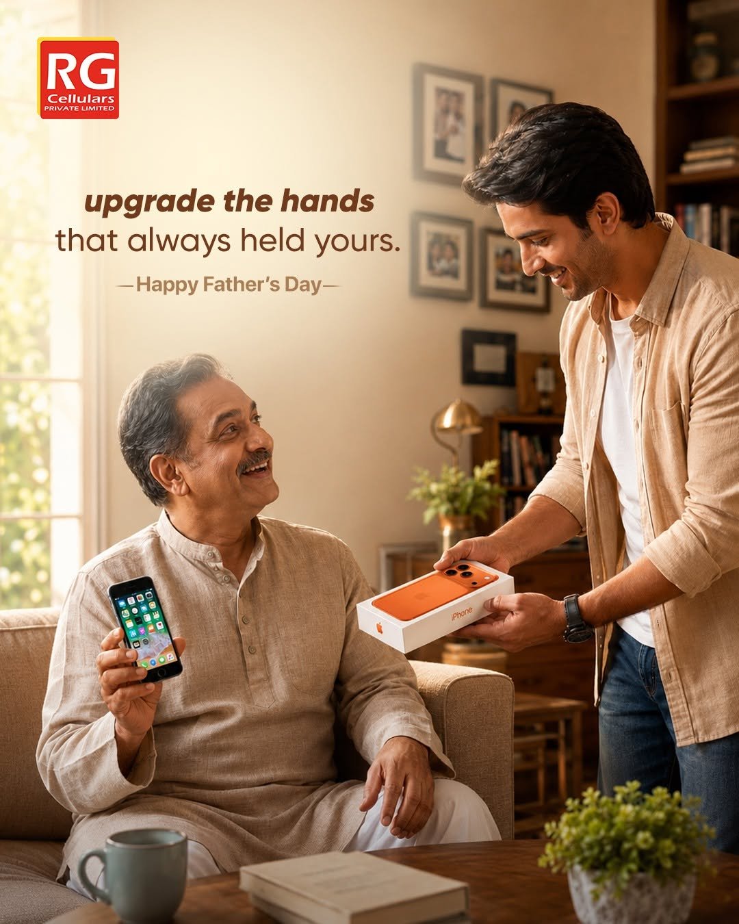 Father,s Day Social Media Campaign Design for RG Cellulers | Living Room Storiez