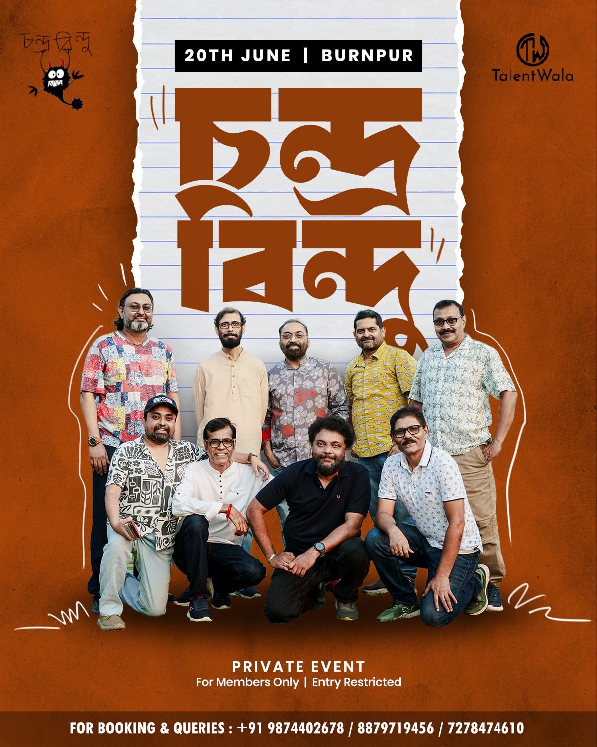 Chandrabindoo Live in Burnpur – Custom Event Poster Design | Designed by Living Room Storiez